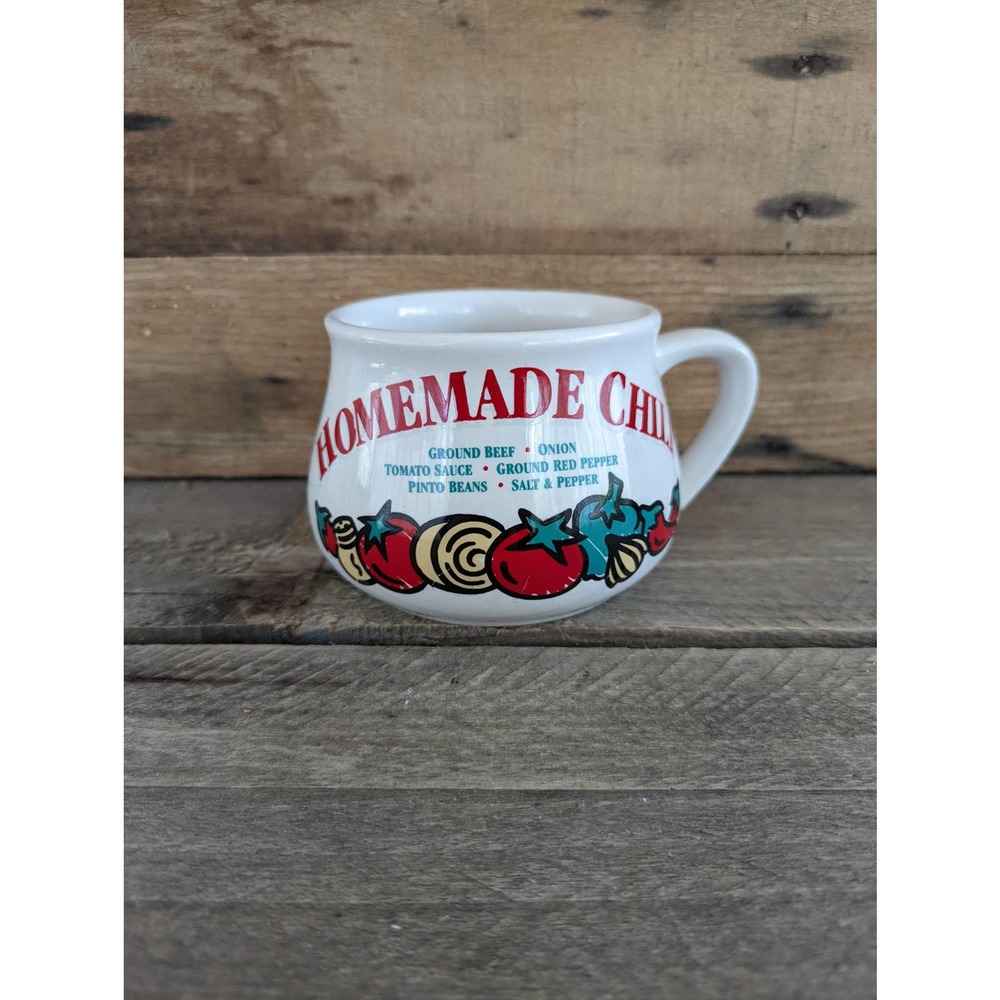 Vintage Homemade Chili Recipe Soup Mug Produced for Houston Foods